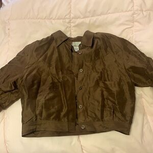 silky button up shirt,great as an cover up,never worn